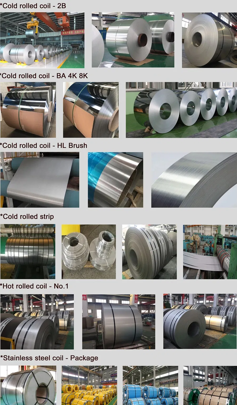 0.3*1000*1500mm 316 bobina in acciaio inossidabile Una bobina Peso di 5-8 TONNELLA Materiale durevole 1