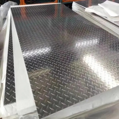 5052 3003 passo di alluminio Diamond Plate Mill Finish 500mm