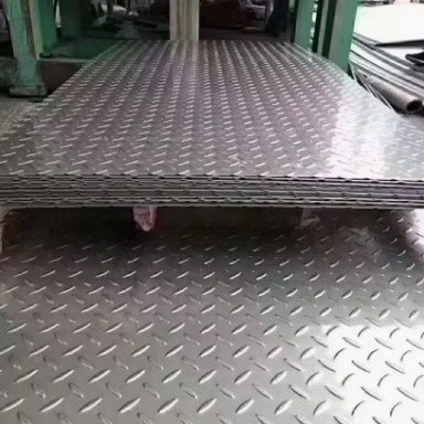 Lamiera in acciaio inox goffrata HL Ss 304 con motivo a diamante